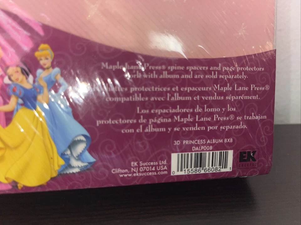 Álbum de recortes rosa Princesa Disney 8 x 8 corazón Cenicienta Blancanieves Aurora Foto 3 de 4