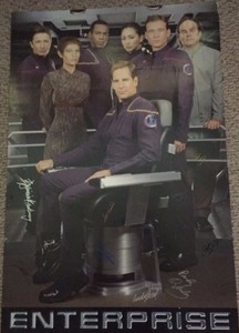 Star Trek Enterprise 27x41 Poster Signed By 10 Cast Members Coa Discovery Ebay