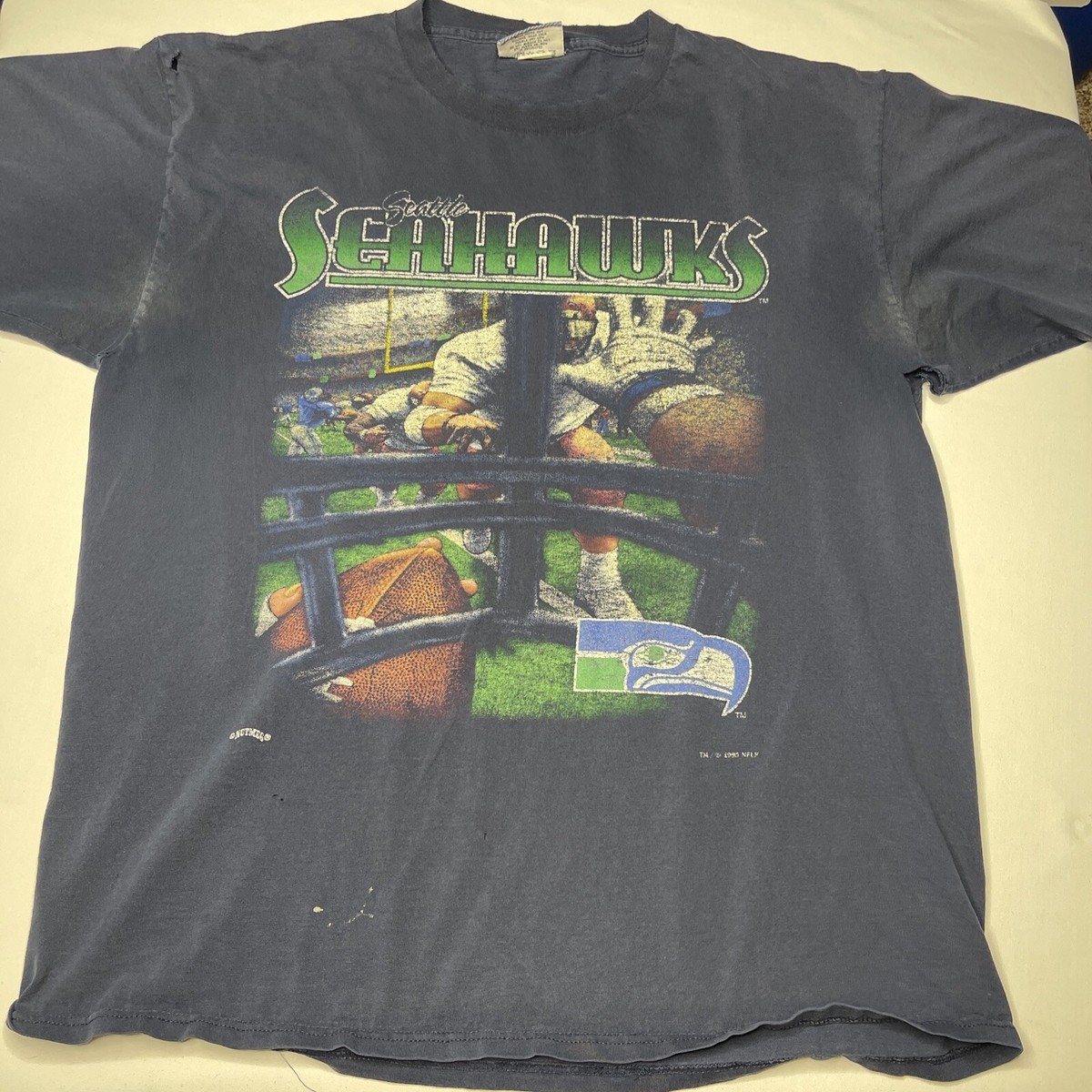 Vintage Seattle Seahawks Football Nutmeg AOP 1995 Size XL | eBay