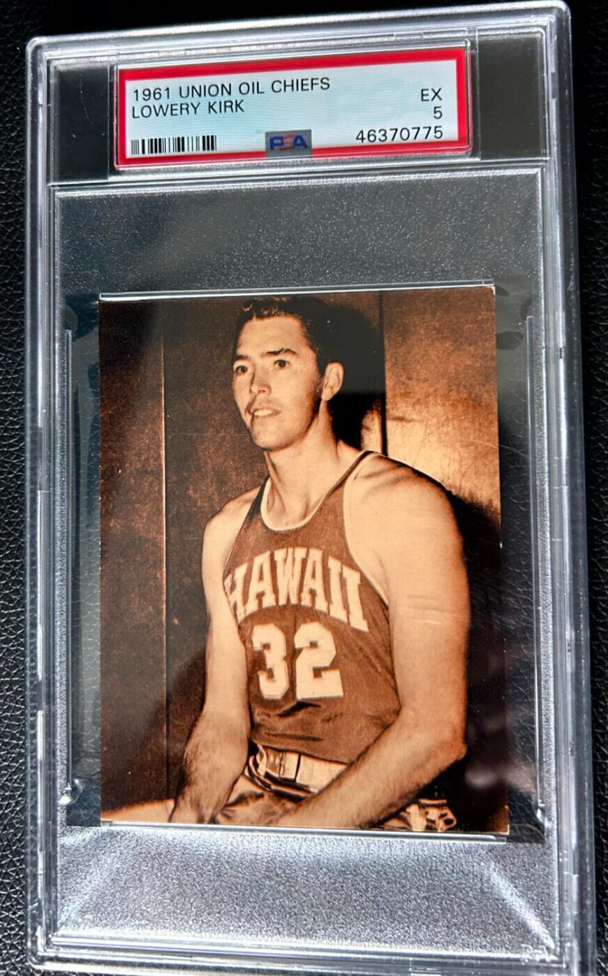 1961 Hawaii Chiefs Union Oil Kirk Lowery PSA 5 Vintage Basketball ABA RARE view 1
