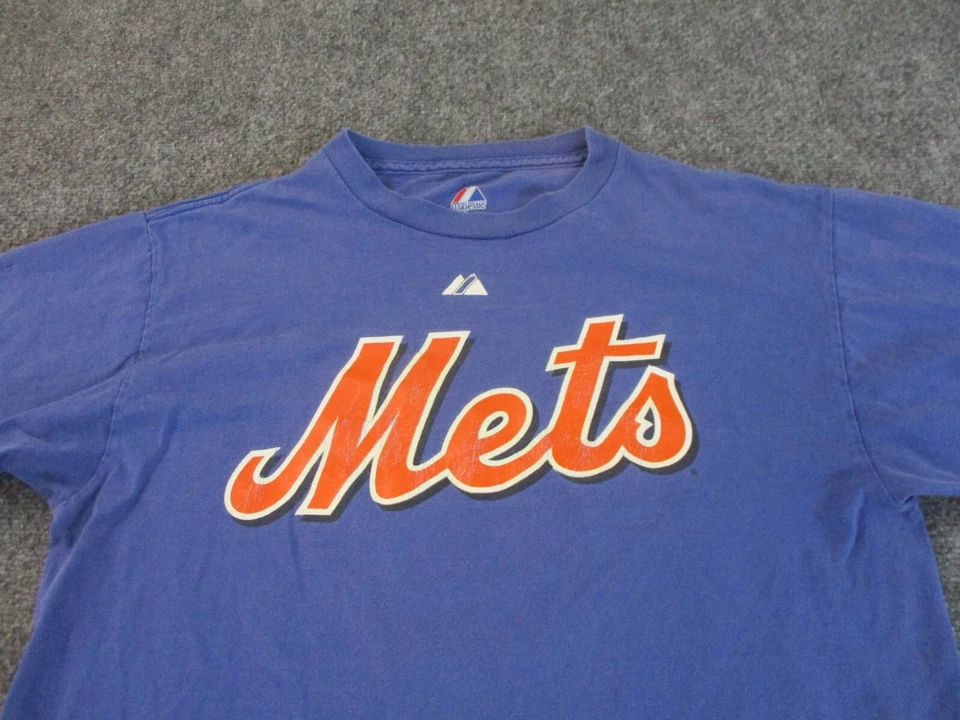Camisa Johan Santana New York Mets Niño XL Azul Majestuoso Algodón Manga Corta MLB Foto 2 de 4