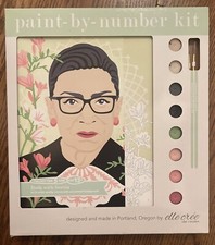 Elle Cree Ruth Bader Ginsberg with Freesia Paint by Number Kit 8 x 10 New
