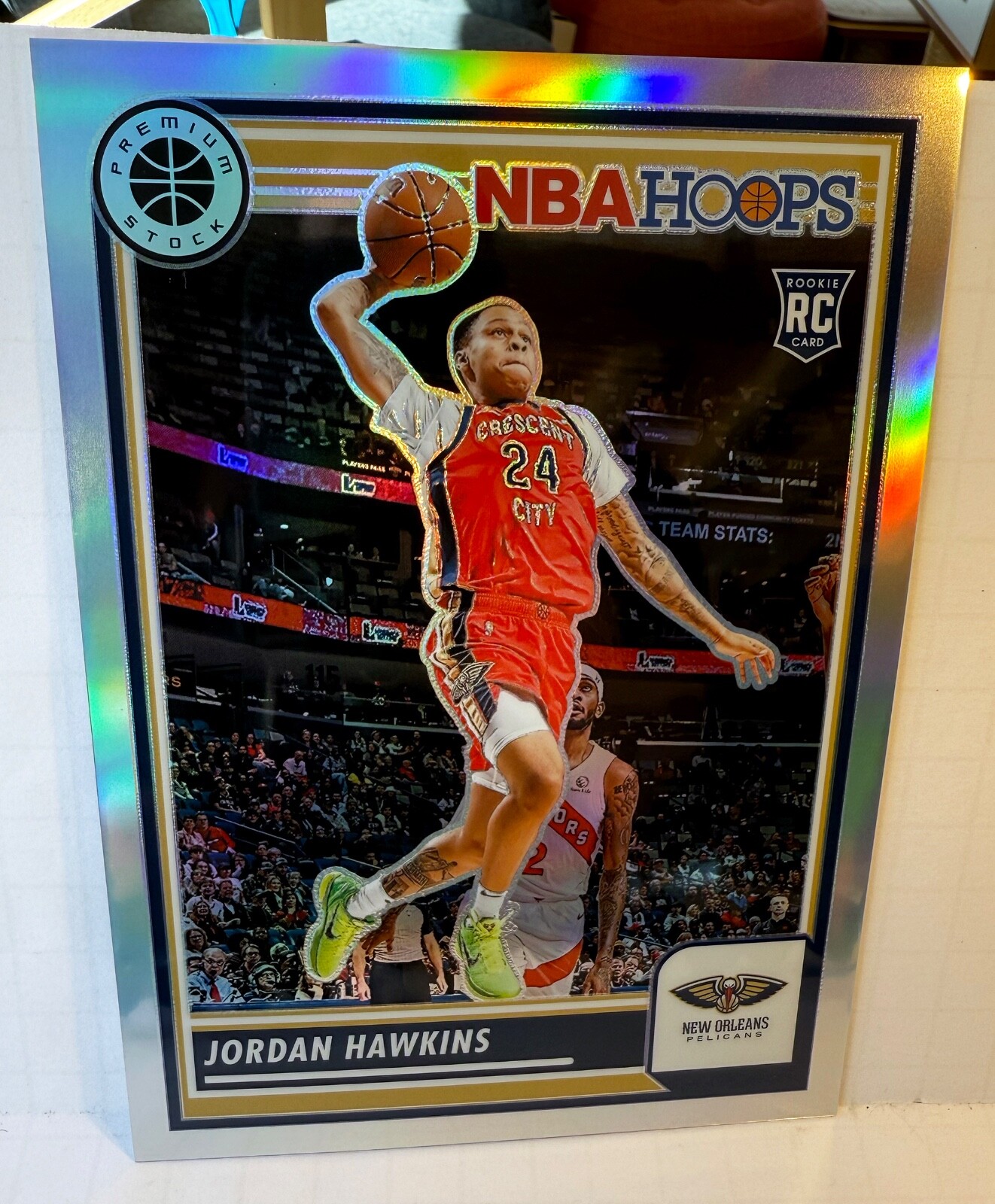 2023 Hoops Premium Stock Jordan Hawkins Rookie Silver Holo Box Topper #125 RC
