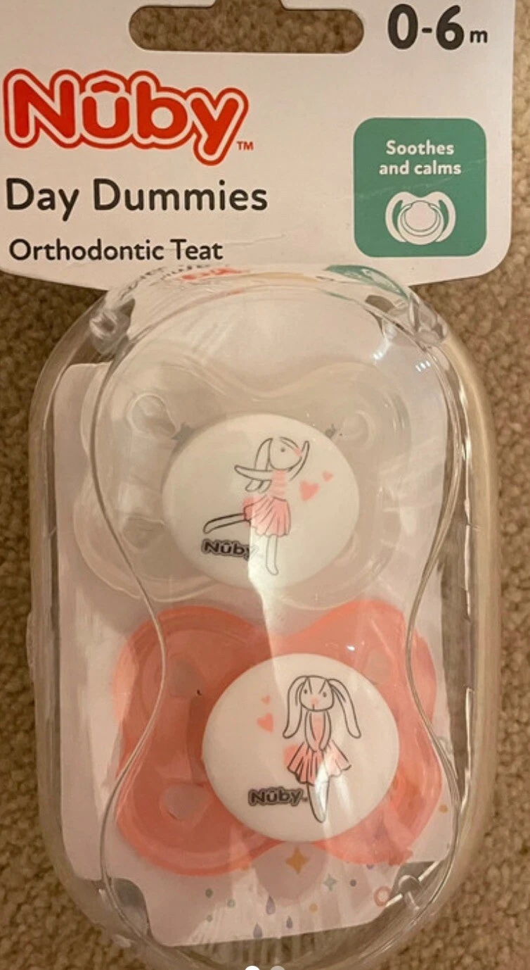 Nuby 0-6m Day Time Orthodontic Dummies(no Tag