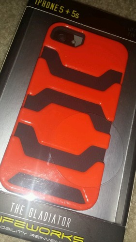 NIP The Gladiator Lifeworks Case for Apple iPhone 5 or 5s Orange & Black - Picture 2 of 3