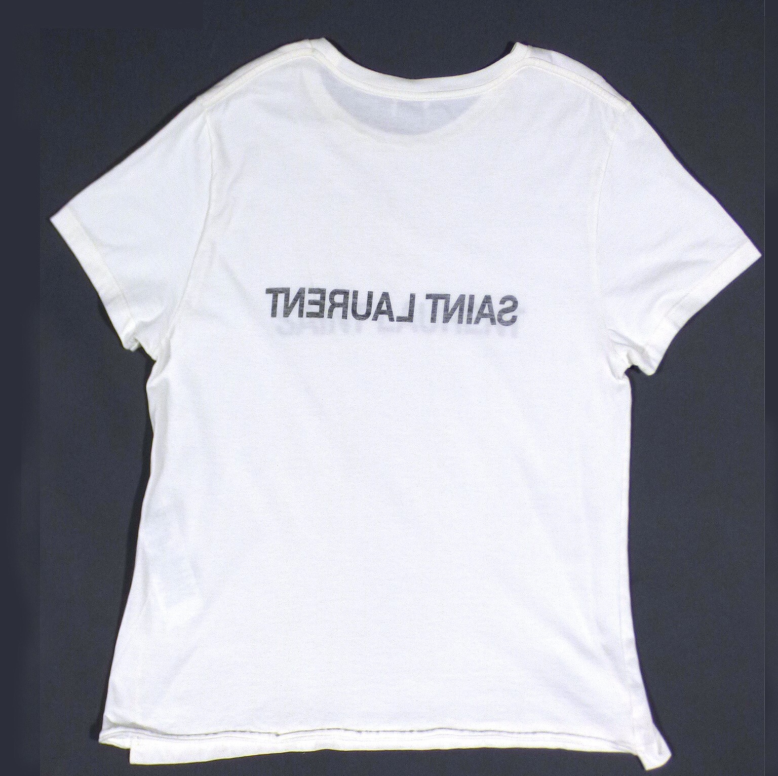 Saint Laurent Paris 663278 Y36HE T shirt uomo stampa logo rovescio XL