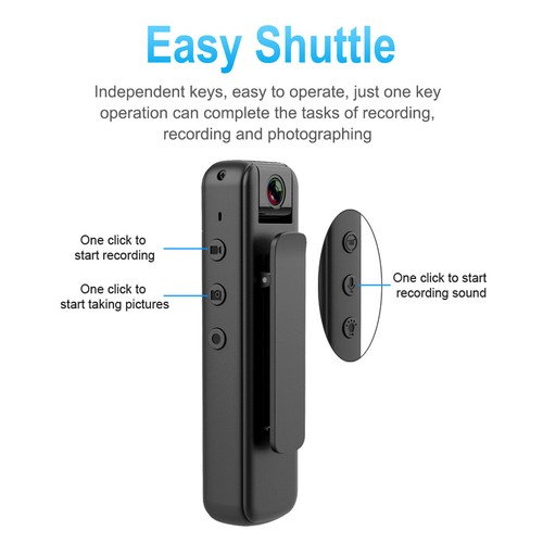 HD 1080P Video Recorder DVR IR Night Cam Camcorder Mini WiFi Body Police Camera - Picture 7 of 26