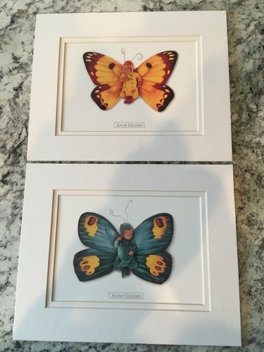 Anne Geddes 4 Matted Pictures Baby Butterfly 10" x 8" Unframed - Picture 6 of 7