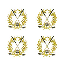 Golf Crest Patches 4-Pack Sport Embroidered Iron on Patch Applique - Small