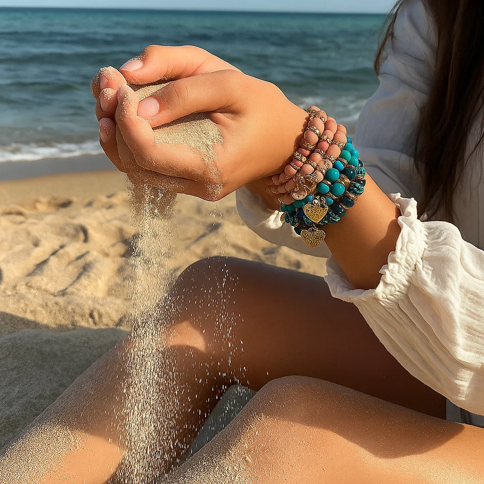 4-teiliges Boho-Armband-Set für Damen