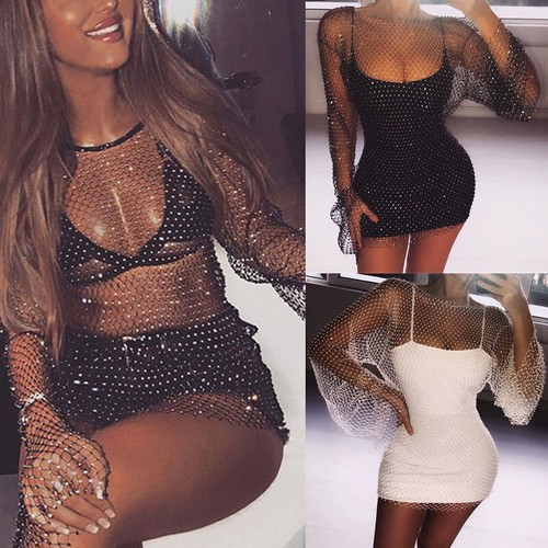 Hollow Bodycon Party Dress Clubwear | eBay