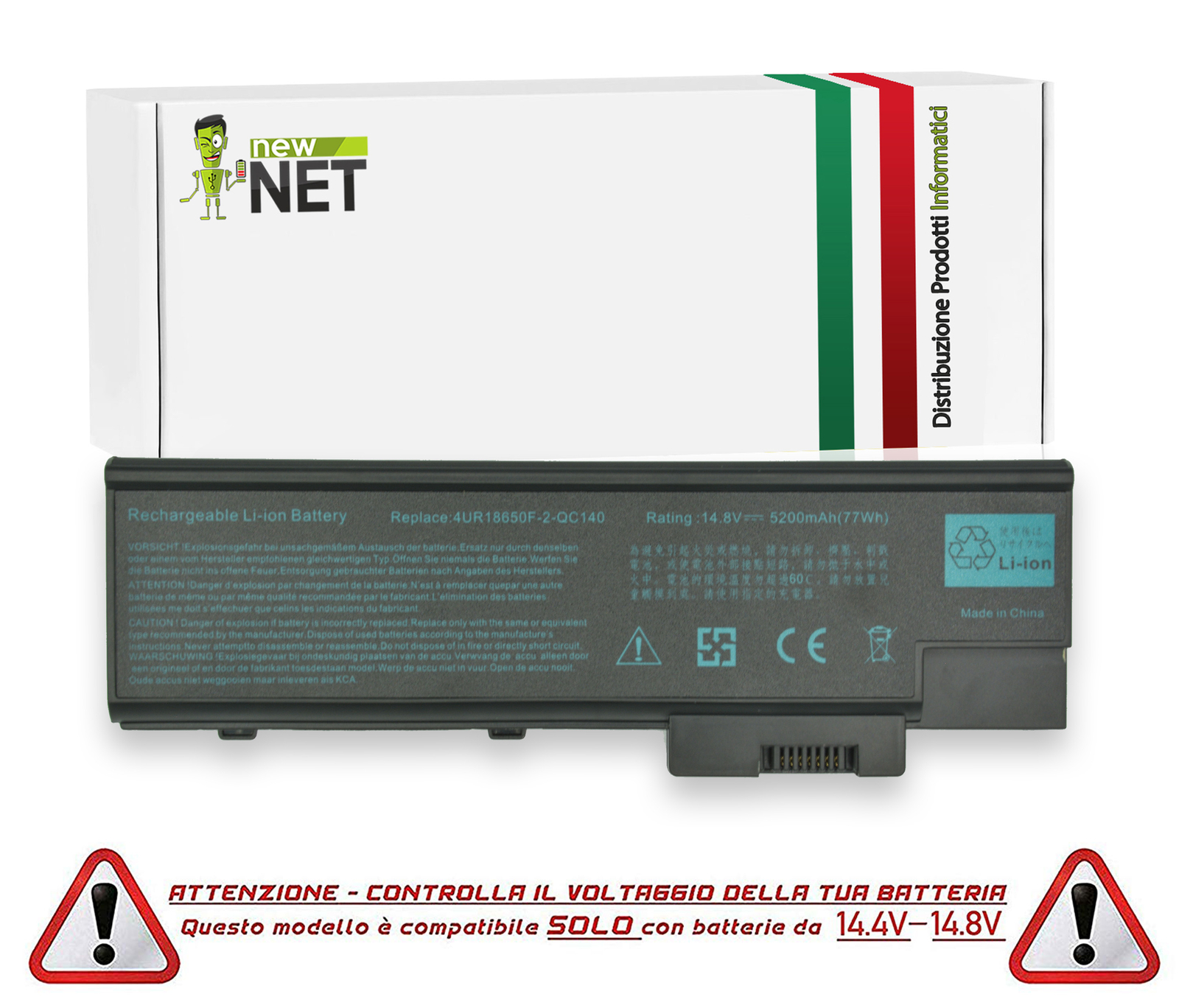 Ricambio Batteria Acer Aspire 3502LMi 5200mAh | Compatibile 14.8V