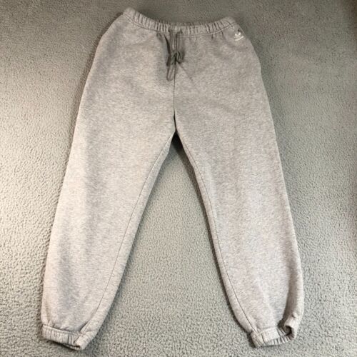 Adidas Pants Womens Large Gray Joggers Tapered Sweatpants Basketball Sportswear