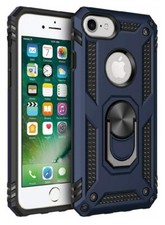 For iPhone 7 Plus 8 Plus Military Magnetic Ring Shockproof Case Screen Protector