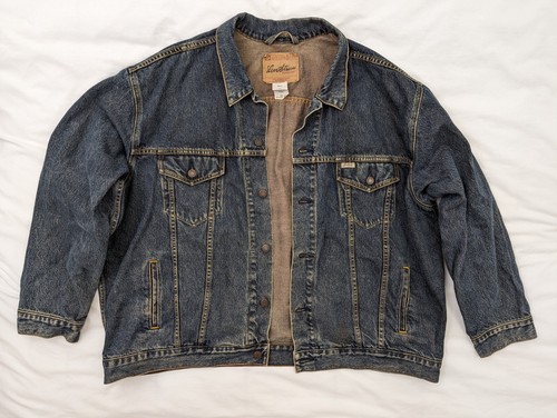 Levi Strauss Signature Jean Jacket Men's 3XL Blue Denim Trucker Dark Wash