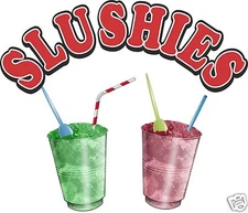 Slushies Drinks Cold Treats Food Truck Concession Menu Sign Decal Sticker 14"