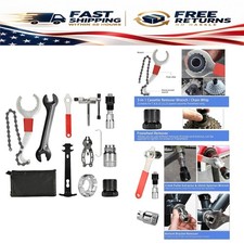 Bike Repair Tool Kit 10 Pcs Cassette Remover Crank Puller Chain Breaker