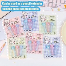 5Pack (15Pcs) Plastic Pencil Cap Student Stationery Pencil Extender  Office