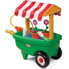 Traditional Garden Cart W/ Removable Shade Working Water Sprinkler  Tray
