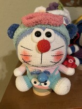 10 inch Hand Crocheted Doraemon disguised as Hangyodon