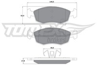 Tomex Brakes Bremsbelagsatz, Scheibenbremse TX 16-90 Passend FüR Fiat Lancia