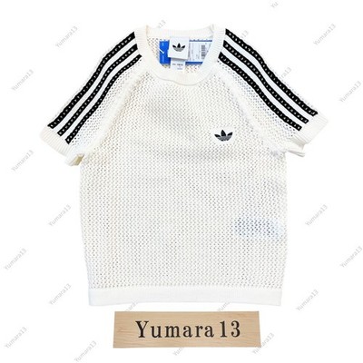 adidas WMNS Knit Crochet Cali Tee Off White KE0200 Japan Size | eBay