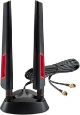 Wifi 6E Tri-Band 2.4Ghz 5.8Ghz 6Ghz Magnetic Base Antenna Aerial for PC Desktop