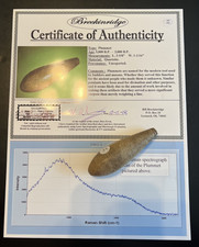 Gilcrease Double Grooved 3 5/8" Plummet from Arkansas Breckinridge CoA Arrowhead