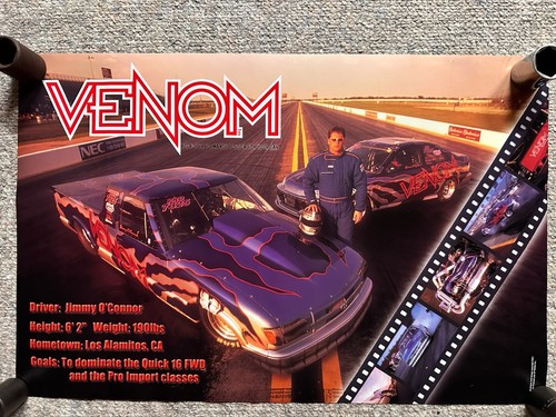 Venom Drag Racing Chevy S-10 & Honda Civic Poster 16" x 24.5"