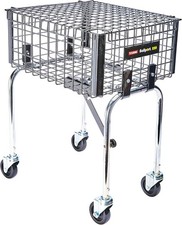 Tennis Ball Cart 220 Capacity - Portable Travel Teaching Cart with Lockable Lid