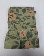 VINTAGE Ralph Lauren IRISH MEADE MAURA Green Rose Floral Ruffled Standard Sham