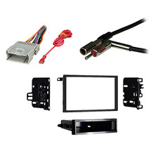 Fits Chevy Blazer 2002 w/ Factory Double DIN Car Radio Harness Dash Kit
