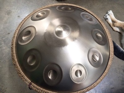 Steel Analog Handpan Drum Instrument with Carrying Case and Stand Included