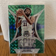 2023-24 Panini Mosaic - Epic Performers Joel Embiid #18 Green Mosaic Prizm