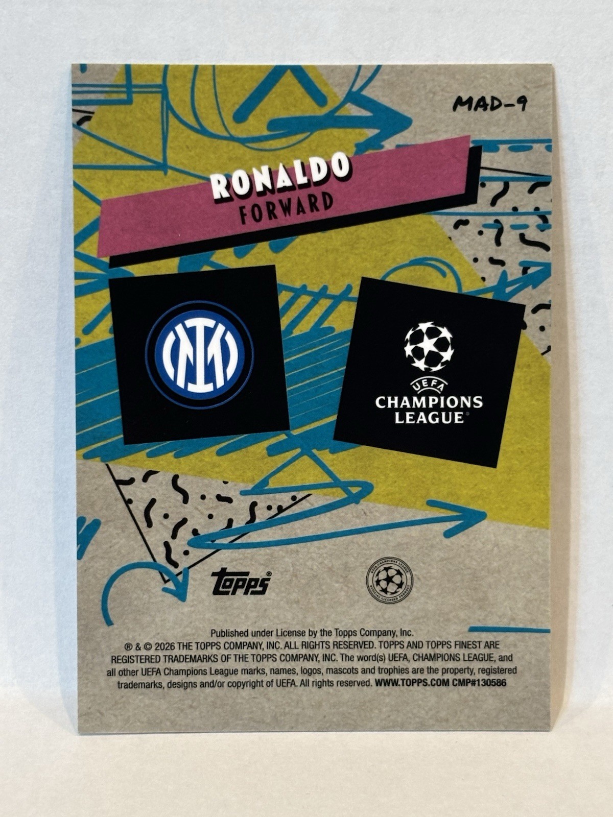 RONALDO 2025-26 TOPPS FINEST UEFA 90'S MADNESS AQUA REFRACTOR /199 #MAD-9 1:238 view 3