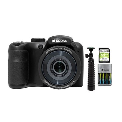 Kodak PIXPRO AZ255 Astro Zoom 16MP Digital Camera 64GB Card Bundle