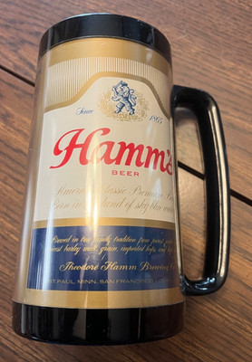 Hamm's Beer Thermo-Serv Plastic Mug Made in USA Vintage 1970s