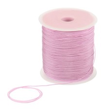 1mm Nylon Satin Cord 305 Yards Bracelet String Beading Thread, Light Pink