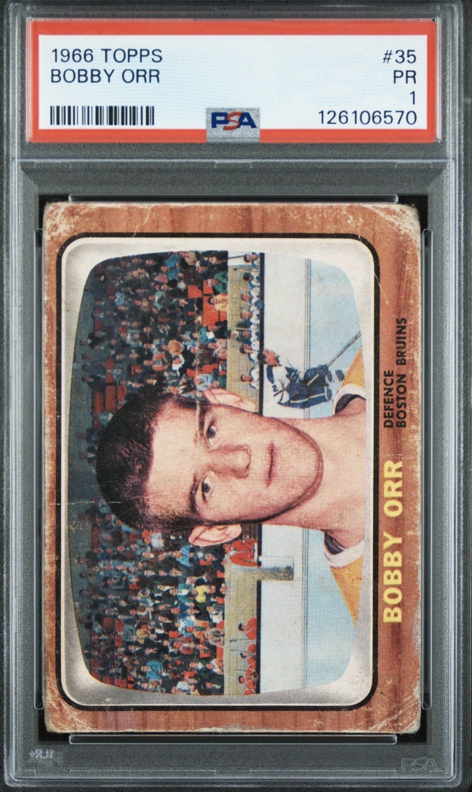 1966 Topps Bobby Orr Rookie Card #35 PSA 1 PR - Boston Bruins HOF Grail