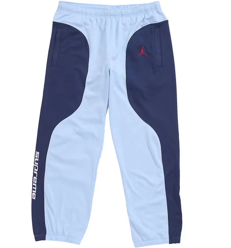 Pantalon de survêtement Supreme x Jordan Tricot bleu clair FW24 taille L neuf avec étiquettes 