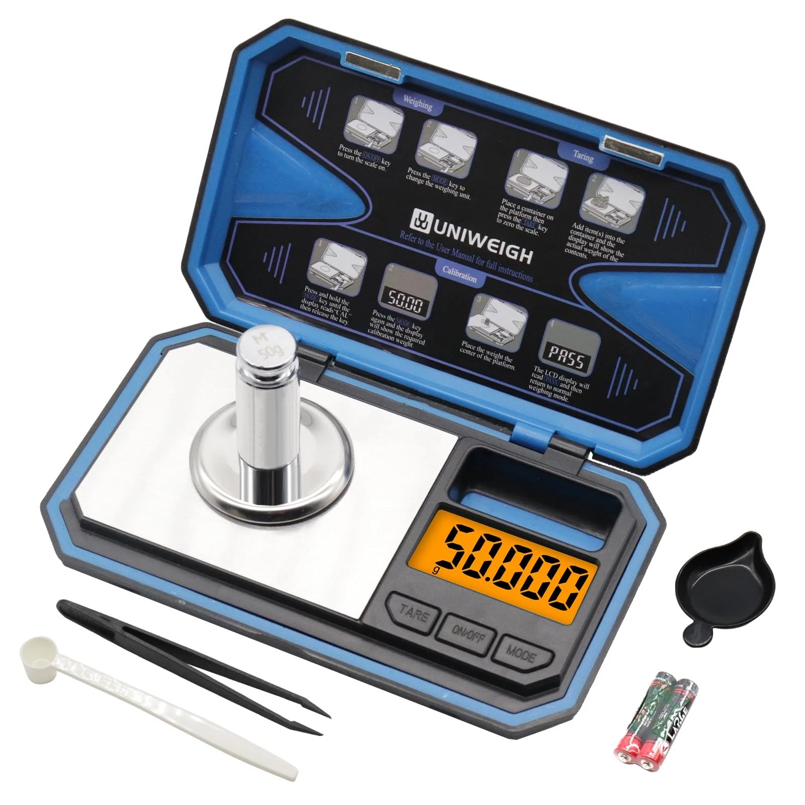 Digital Pocket Scales 50g/0.01g,Digital Gram Scales,Mini Food Scale with Cali...