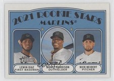2021 Topps Heritage Rookie Stars Lewin Diaz Monte Harrison Nick Neidert #209 gp1