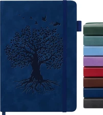 Lined Journal Notebook for Women Men, A5 Hardcover Leather Journals for Writing,