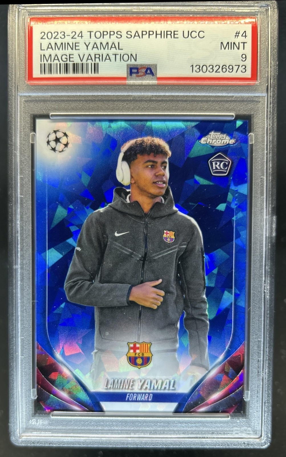 2023-24 Topps Chrome Sapphire UEFA Lamine Yamal Image Variations RC #CVS-4 PSA 9