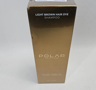 Polar Light Brown Hair Dye Shampoo Rich Color Non-toxic 200ml 6.7oz Natural Care