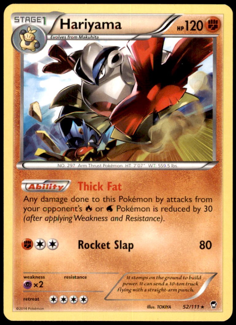 Pokemon - Hariyama #52/111 - XY - Furious Fists Rare