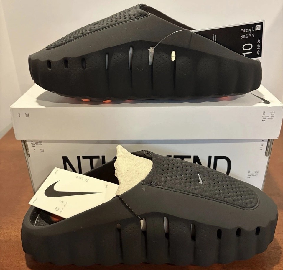Nike Mind 001 black chrome slides