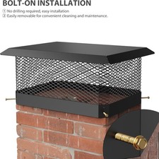 GRAVEE Galvanized Steel Chimney Cap Cover Squ...