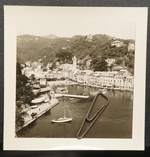 Photo View Genoa Italy Portofino Port Building Ship Boat Picture Marina House