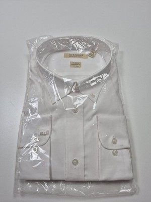 men's 34 35 dress shirt Jay & Leonard Dress Shirt Mens 18.5 34/35 White Classic Fit Big Non Iron Cotton
